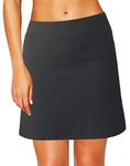 Jhsnjnr Women's Athletic Skorts Lightweight Active Skirts with Shorts Pockets Golf Tennis Workout Sports Deep Grey