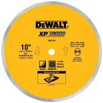 DEWALT Diamond Blade for Porcelain or Tile, Wet Cutting, Continuous Rim, 5/8-Inch Arbor, 10-Inch (DW4762)