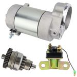 STABSOLI Starter Motor with Drive & Relay for Polaris Trail Boss Trail Blazer Scrambler Big Boss Xplorer Sportsman Sport Xpress 250 400 300 350 1985-2003 3083646 3083760 3084403 3085393 SM-8 SM13298