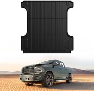 LASFIT 5FT7 Truck Bed Mat for Ram 1500 2002-2018 & 1500 Classic 2019-2024 (5.7 FT/67.4 inches) NOT for Optional Rambox, All Weather Custom Fit TPE Truck Bed Liner