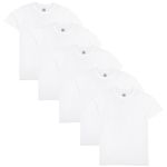 A2Z 4 Kids Pack of 5 Kids Girls Boys Plain T Shirt Soft Feel - T Shirt PL White 5 Pack 2-3