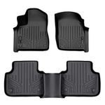 SMARTLINER Custom Fit Floor Mats 2 Row Liner Set Black for 2017-2019 Audi Q7 / 2019 Audi Q8