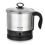 Milton Champ 1500 Electric Multi Cooker Cum Steamer | Multipurpose Electric Kettle & Cooker for Hostel, Home & Travel | 1.5 Litre, 600W | For Rice, Egg, Tea, Coffee, Noodles, Soup Maker, Vegetable Boiling | Stainless Steel Body | 3 Boiling Modes | 1 Year Warranty