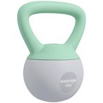 SPORTNOW Soft Kettlebell, 4kg Kettle Bell with Non-Slip Handle for Home Gym Weight Lifting and Strength Training, Grey and Green