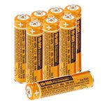 Pack of 8 Ni-MH AAA Rechargeable Batteries HHR-4DPA for Panasonic 700 mAh 1.2 V AAA Rechargeable Battery for Cordless Phones