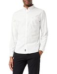 Dockers Men's Stretch Oxford Shirt, Paper White, M UK