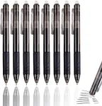Riancy Retractable Black Gel Pens - Fine Point 0.5mm Blue Pens, Smooth Ink for Writing, Drawing, Planner and School Supplies