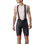 CASTELLI Men’s Competizione Kit Bibshort, Padded Chamois Bike Shorts with Anti-Slip Leg Grippers for Road Cycling - Black-Red - Small