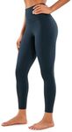 CRZ YOGA Women's Naked Feeling High Waist Workout Leggings-Soft Yoga Tight Workout Pants 25 Inches True Navy Small