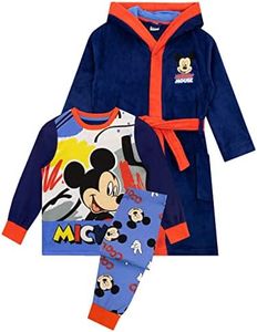Disney Bata Pijamas para Niños Mickey Mouse Azul 4-5 Años