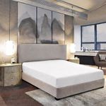 Indus Textiles Double Fitted Sheet 100% Egyptian Cotton 800 Thread Count Extra Deep Pocket 40cm Hotel Quality Luxury and Comfortable Easy Care Fitted Bed Sheets Double (137 x 190cm)