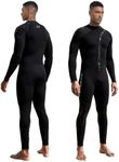 XUKER Mens Wetsuit 3mm, Neoprene Wet Suits for Men in Cold Water Front Zip Full Body Long Sleeve Diving Suit for Snorkeling Surfing Swimming Kayaking Canoeing