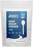 Judee’s Sour Cream Powder 11.25 oz - 100% Non-GMO, rBST Hormone-Free - Keto-Friendly, Gluten-Free & Nut-Free - Made from Real Sour Cream Powdered - Made in USA - Great for Baking, Toppings, and Dips