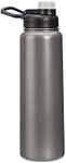 Amazon Basics Stainless Steel Insulated Water Bottle With Spout Lid, 890mL, Gray