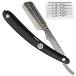 PARKER Safety Razor Men , Srb Straight Edge Disposable Blade Professional Barber Straight Edge Razor With Stainless Steel Blade Arm, 5 Parker Premium Professional Blades Included