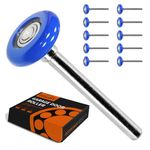 10pcs Garage Door Rollers Wheel OZHOMY Ultra Quiet Nylon Door Rollers, 6200ZZ Bearing and 4"' stem, Rotate Quiet and Durable, Reuse More Than 155,000 Cycles Blue