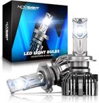 NOVSIGHT H7 LED Headlight Bulbs,140W 30000LM 6500K White H7 Headlight Bulbs,Super Bright Mini Design H7 LED Bulbs, IP68 Waterproof, Pack of 2