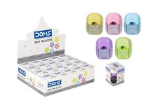 DOMS Multicoloured Dust Collector Sharpener Blister Pack of 20