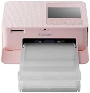 Canon SELPHY CP1500 Mini Photo Printer Mobile Portable on The Go (up to Postcard Size 10 x 15 cm, WLAN, Wireless, Thermosublimation, App, Colour Stable 100 Years) Pink [Without Ribbon/Paper Without