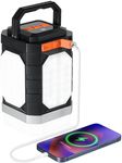 Sinvitron 30000mAh Camping Lights - Rechargeable Lantern - 1000LM Camping Lantern, QC 3.0 Fast Charging, Up to 350H+ Running, IPX5 Waterproof , Lanterns for Power Outages,Hiking,Fishing (Black&Org)