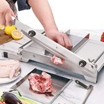 Moongiantgo Meat Bone Cutter Manual Frozen Meat Slicer Ribs Chicken Cutter Stainless Steel Cutting Machine for Lamb Chops Pork Beef Fish Vegetable Meat Chopper (KD0288)