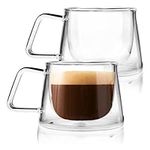 Glass Espresso Cups SET OF 2 with H