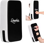 Queta PU Leather Punch Pad Hand Pads Kick Shield Punch Bag for Kickboxing Thai Boxing Karate UFC MMA black-white,40 cm x 20 cm x 10 cm