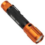 Klein Tools 56413 Rechargeable 2-Color LED Flashlight, Holster, Spotlight, Floodlight, Red LED, 1000 Lumens, USB Cable, Camping, Hunting