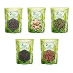 YUVIKA Combo Chia Seeds - Sunflower Seeds - Pumpkin Seeds - Sesame Seeds - Flax Seeds 250 Grams (50 Grams Each)