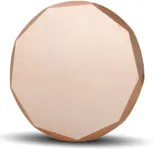 MICAIKEM 1-1/4" x 1/8" Thick Pure Copper Beveled Edge Blanks Coin Blanks Round Tags Heavy Duty 3mm Thick for Engraving and Hand Stamping. Pack of 5