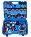 GOTLUCK 28PCS Cooling System Radiator Pressure Tester Kit,Vacuum Type Cooling System Kit,Universal Radiator Pressure Tester Kit