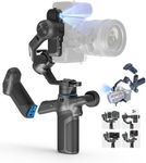 FeiyuTech SCORP Mini 3 Pro Camera Gimbal Stabilizer with AI Tracking, 2KG Payload, Detachable Remote Handle, 3-Axis All in One Handheld Gimbal for Sony/Canon/Nikon/Panasonic/Gopro/Smartphone