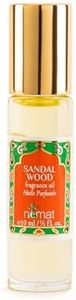 Sandalwood Perfume Oil Roll-On - Sandal Wood Fragrance Oil Roller (No Alcohol) Perfumes for Women and Men by Nemat Fragrances, 10 ml / 0.33 fl Oz