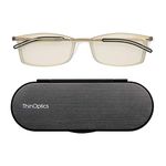 ThinOptics Computer Reading Glasses 2.0 Strength - Blue Light Blocking Computer Reading Glasses +2.0 Unisex For Men and Women Includes ThinOptics Milano Magnetic Case, +2.0 Computer Glasses