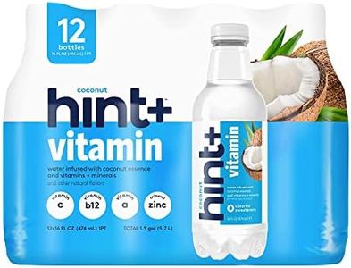 Hint+ Vitamin Coconut, Pure Water Infused with Coconut Plus a Vitamin Boost, 50% Daily Value Vitamin C, Vitamin A, B12, Zinc, Zero Sugar, Zero Calories, Zero Diet Sweeteners, 16 Fl Oz (Pack of 12)