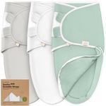 3-Pack Baby Swaddle Sleep Sacks with Zipper - Newborn Swaddle Sack, Baby Swaddles Sleep Sack 0-3 Months, Wearable Blanket Baby,Baby Swaddle Blanket Wrap,Swaddle Sack,Easy Change Swaddle (Sage)