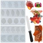 5 Pcs Cake Fondant Mold, Leaf Silicone Molds 3D Leaf Mould, Fondant Cake Sugar Decorating Craft Tools, Cake Decor Baking Molds DIY Molds Candy Chocolate Cookies Jelly Mould Food Grade Baking Tools