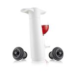 The Original Vacu Vin Wine Saver with 2 Vacuum Stoppers – White