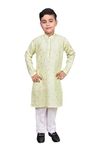 Little Needle Kids Cotton Kurta Pajama Set for Boys (4 Years-5 Years, Pista)