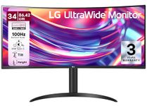 LG 34WR55QK 86.42 cm (34 Inch) 21:9 UltraWide WQHD (3440x1440) Curved Monitor(1800R), sRGB 99%(Typ.), HDR10, Anti-Glare, HDMI X 2, DP, USB-C (PD 65W), HP Out, PBP, Tilt/Height Adjustable Stand (Black)