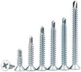 MHS Zinc Coated Hi Lux Screws Self Drilling CSK Philips Head Screws For Direct Working on Metal Drilling and Fastenering Work (75 MM, 200)