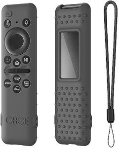 Oboe Silicone Tv Remote Cover Compatible with Samsung Smart Tv Remote 2023 Model TM-2360 E Remote Protective Open Key Case with Lanyard (E-Dark Grey) [Remote NOT Included]