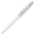 Sheaffer 100 White/Chrome Ballpoint Pen (E2932451-30)