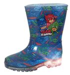 PJ Masks Boys Light Up Wellington Boots UK 10 Blue