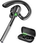 Dechoyecho Bluetooth Headset V5.1, Wireless Headset with Battery Display Charging Case, Bluetooth Earpiece with Noise Canceling Mic for Driving, Office and Business,Compatible with Cell Phone and PC