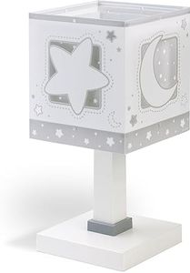 Dalber Lámpara Mesilla Infantil Luna y Estrellas Moon Light Gris, 40 W