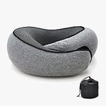 2024 New Wander Plus Travel Pillow, Flyhugs Neck Pillow, Memory Foam Travel Pillow, Flyhugz Stowable U-Shaped Pillow for Airplanes, Car, Office, Sleeping Upright (Grey)