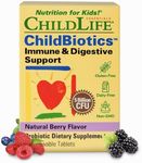 ChildLife Essentials LiveBiotics Natural Berry Flavor Immune & Digestive Support - for Infants, Babies, Kids, Toddlers, Children, and Teens - 30 Chewable Tablets