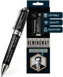 Ernest Hemingway Inspirational Quote Pen - In Order to Write About Life, First You Must Live it. - Engraved Luxury Gift Pen for Writer English Teacher Author Editor Journalist