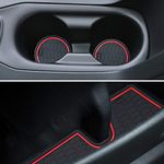 Auovo Anti Dust Mats for Toyota Corolla Hatchback 2019 2020 2021 2022 Accessories Custom Fit Cup Holder Inserts Door Liners (11pcs/Set) (Red)